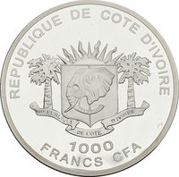 1000 Francs CFA obverse