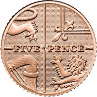 5 Pence reverse