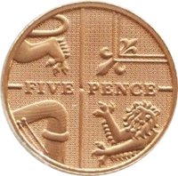 5 Pence reverse