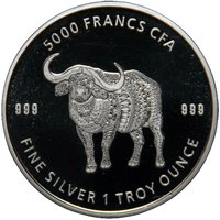 5000 Francs CFA reverse