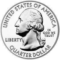 ¼ Dollar obverse