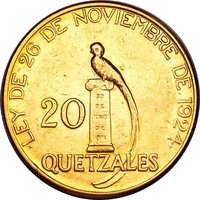 20 Quetzales reverse