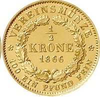 ½ Krone reverse
