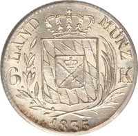 6 Kreuzer Landmunze reverse
