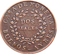 2 Reales obverse