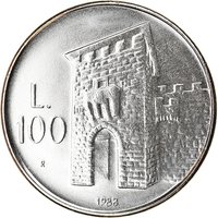 100 Lire reverse