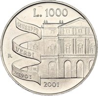 1000 Lire reverse