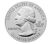 ¼ Dollar obverse
