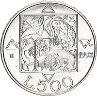 500 Lire reverse