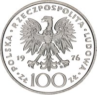 100 Zlotys obverse