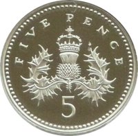 5 Pence reverse