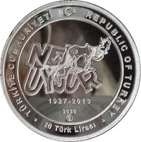 20 Lira obverse