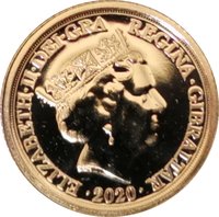 ¼ Sovereign obverse