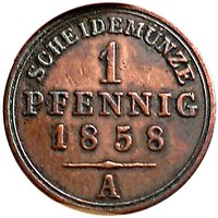 1 Pfennig reverse