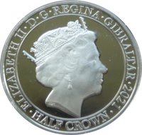 ½ Crown obverse