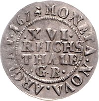 1⁄16 Thaler reverse