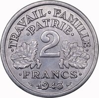 2 Francs reverse
