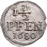 1½ Pfennig reverse