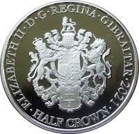½ Crown obverse