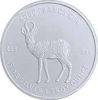 5000 Francs CFA reverse