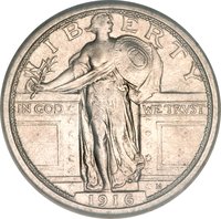 ¼ Dollar obverse