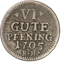 6 Pfennigs reverse