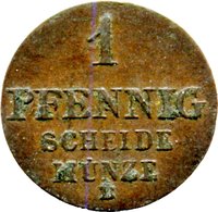 1 Pfennig reverse
