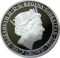 ½ Crown obverse