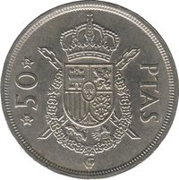 50 Pesetas reverse