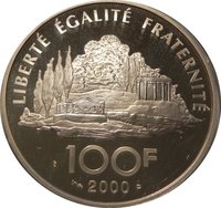 100 Francs reverse