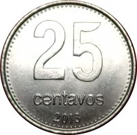25 Centavos reverse