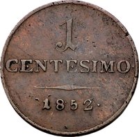 1 Centesimo reverse