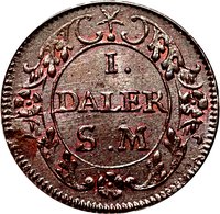 1 Silver Daler reverse