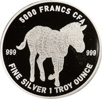 5000 Francs CFA reverse