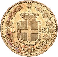 20 Lire reverse