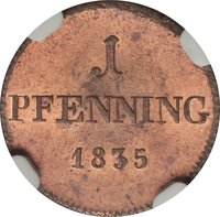 1 Pfennig reverse