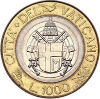 1000 Lire reverse