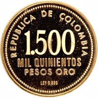 1500 Pesos obverse
