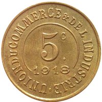 5 Centimes reverse