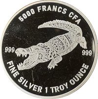 5000 Francs CFA reverse