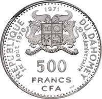 500 Francs CFA obverse