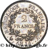 2 Francs reverse