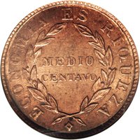 ½ Centavo reverse