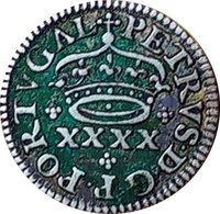 XXXX Réis "2 Vinténs" obverse