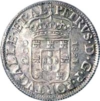200 Réis "½ Cruzado" obverse