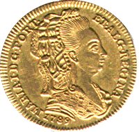 ½ Escudo obverse