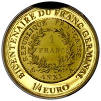 ¼ Euro obverse