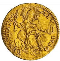 ½ Zecchino obverse