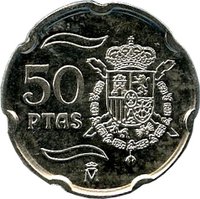 50 Pesetas reverse