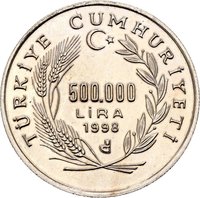 500000 Lira obverse